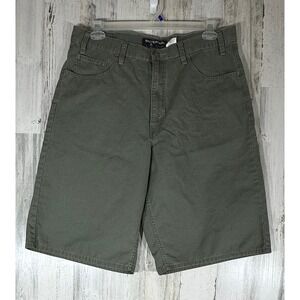 Levis SilverTab Mens Shorts Olive Green Size 36 Vintage Baggy Casual Utility‎